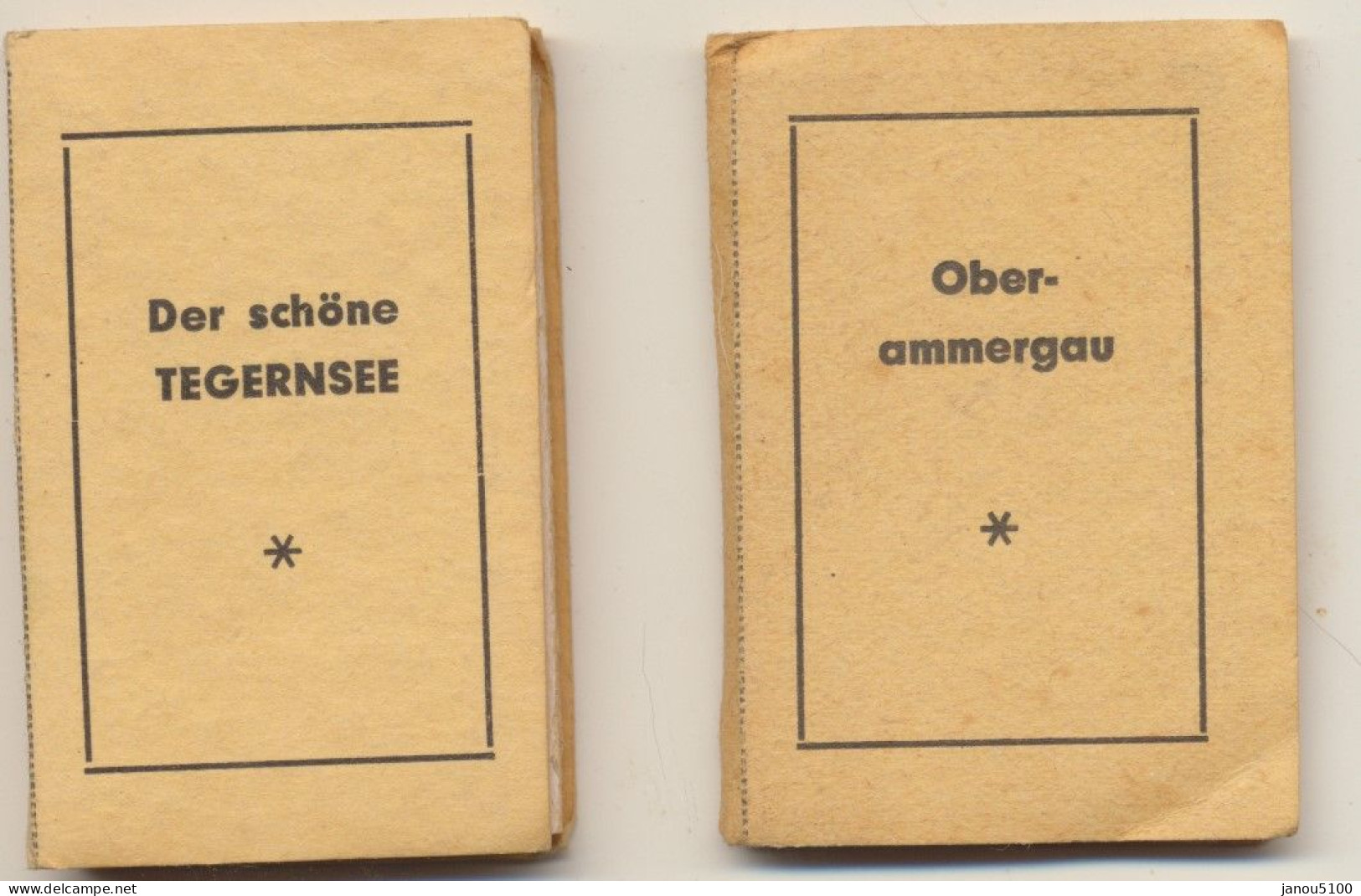 PHOTOS   MINI-CARNETS Photos-souvenirs De  "OBERAMMERGAU ET TEGERNSEE "   (ALLEMAGNE )       2 PIECES. - Europe