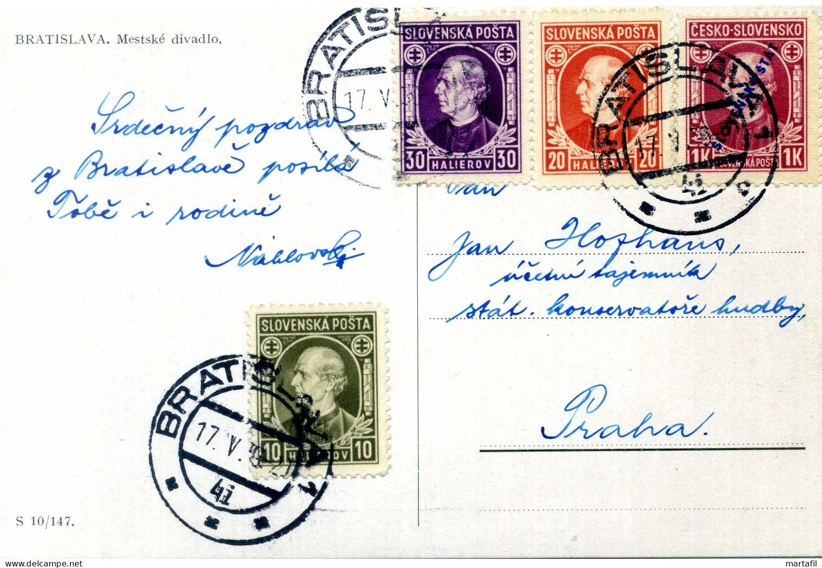 SLOVACCHIA, Slovensko, Storia Postale & Annulli - 1941, Bratislava - Storia Postale