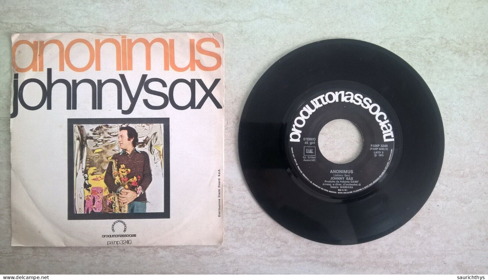 Vinile 45 Giri - Johnny Sax - Popsy - Anonimus - Jazz