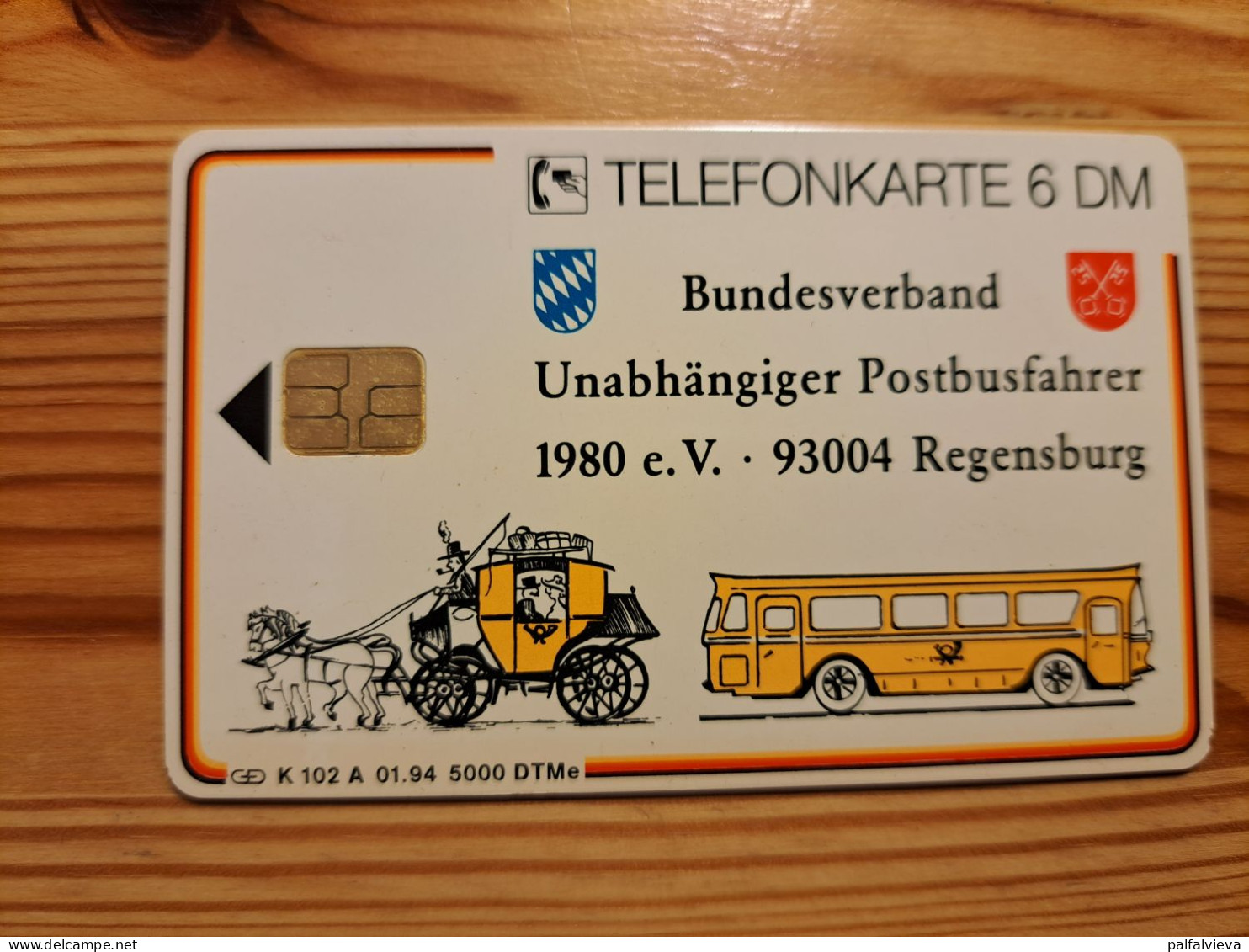 Phonecard Germany K 102 A 01.94. Bus 5.000 Ex. - K-Series: Kundenserie