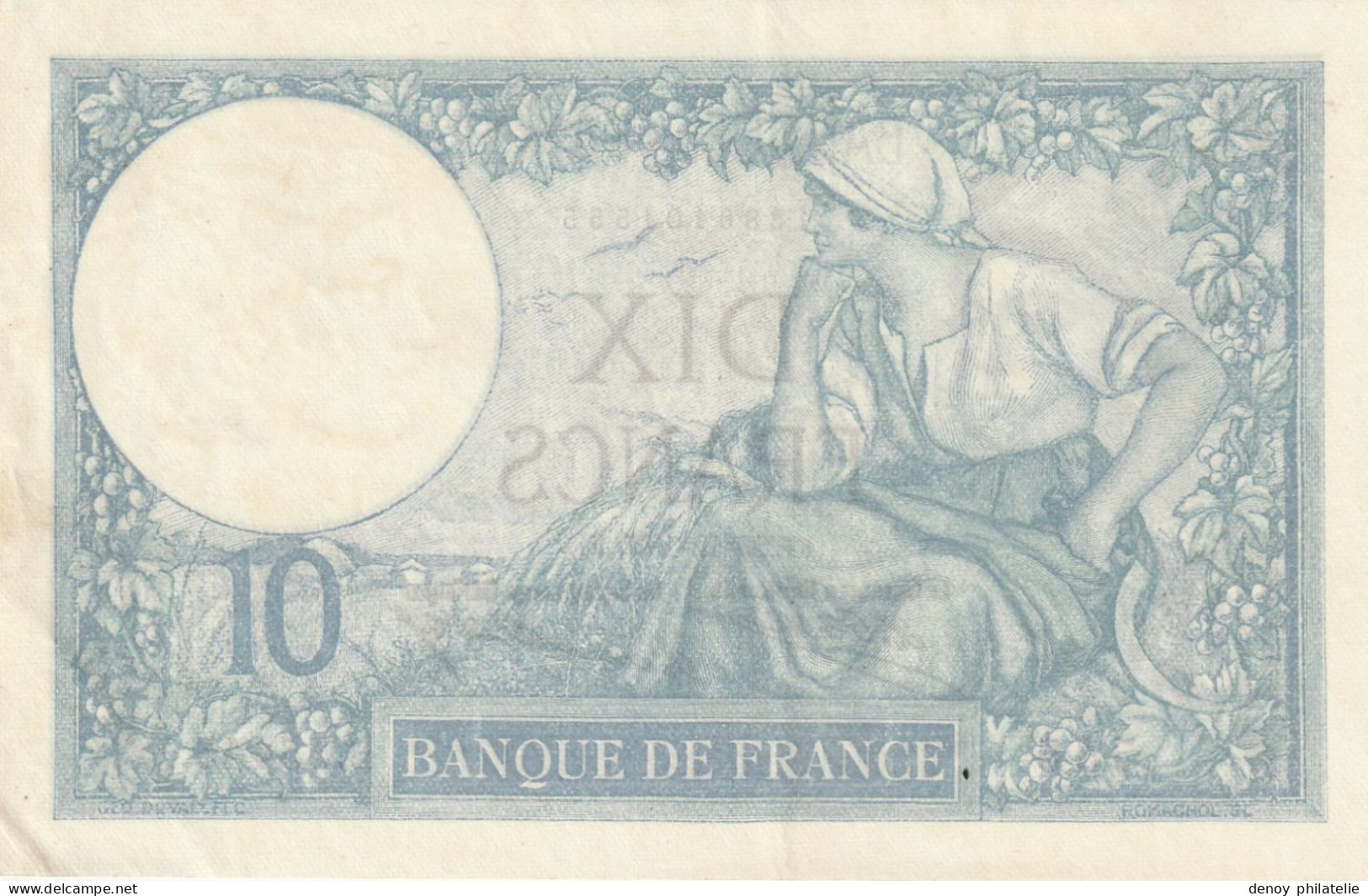 France Billet De 10 Franc MINERVE SPL Pas De Trous , Un Pli Central Et Deux Plis En Bas A Gauche - 10 F 1916-1942 ''Minerve''
