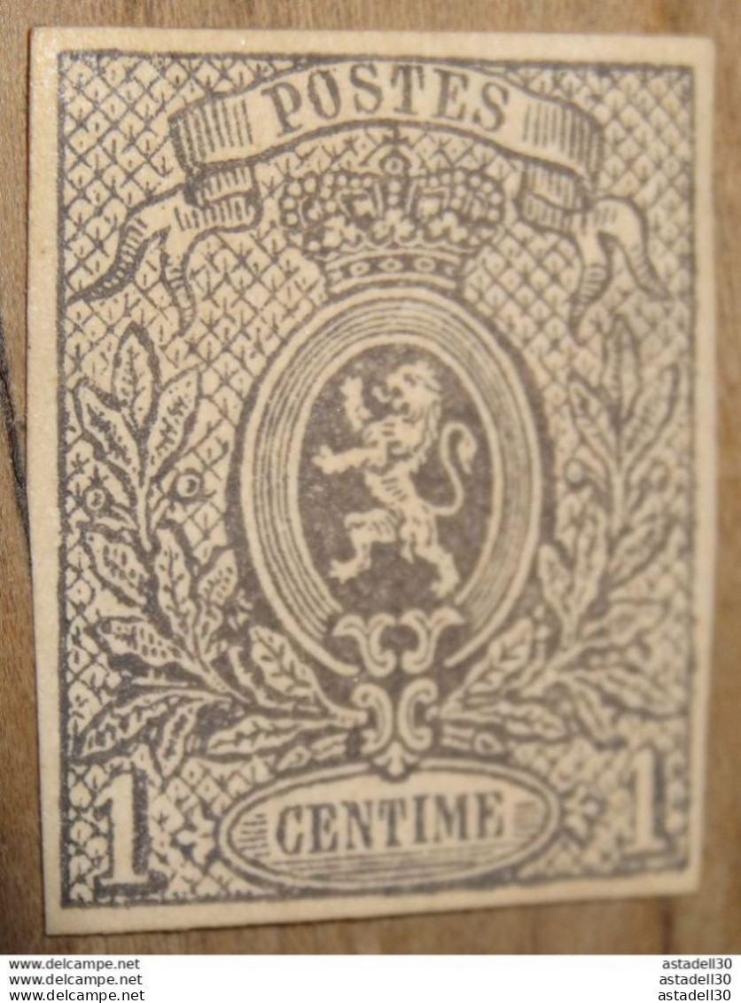 BELGIQUE N° 22 , 1 CENTIME PETIT LION, Neuf Avec Charniere*, Mint*,  NON DENTELE  ............ CL2-3-1a - 1866-1867 Coat Of Arms
