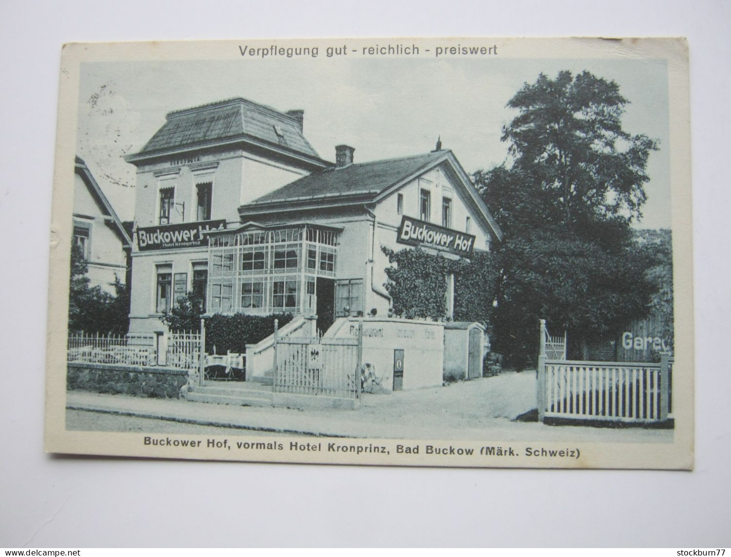 BAD BUCKOW , Hotel Kronprinz , Seltene Ansichtskarten Um 1927 - Buckow