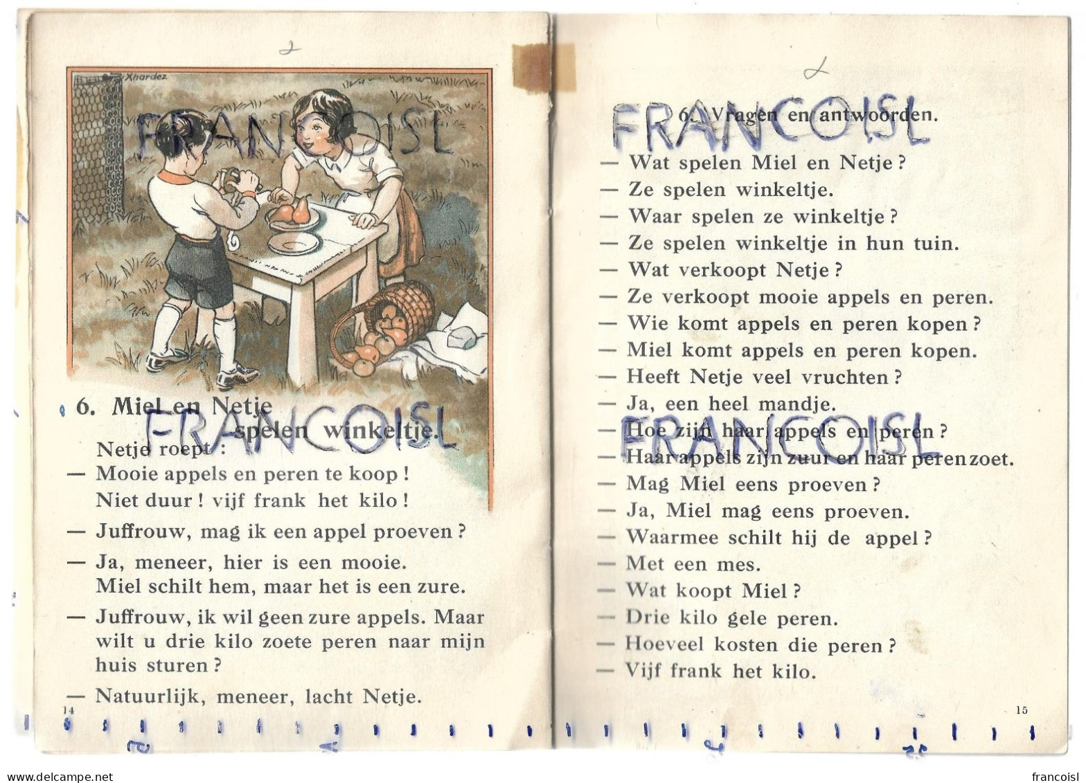 Miel En Netje, Een Tweede Leesboek Par Karel De Pauw. Dessins De Xhardez - Schulbücher