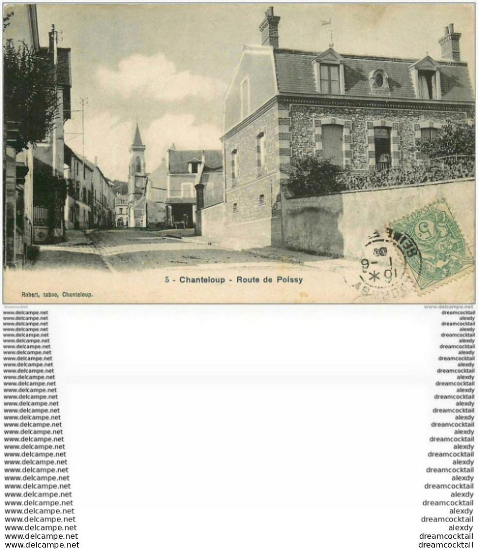 78 CHANTELOUP LES VIGNES. Route De Poissy 1907 - Chanteloup Les Vignes