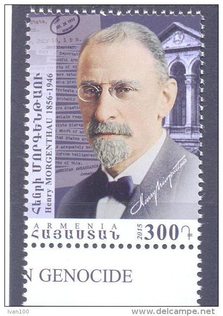 2015. Armenia, H. Morghenthau, Economist, 1v, Mint/** - Armenien