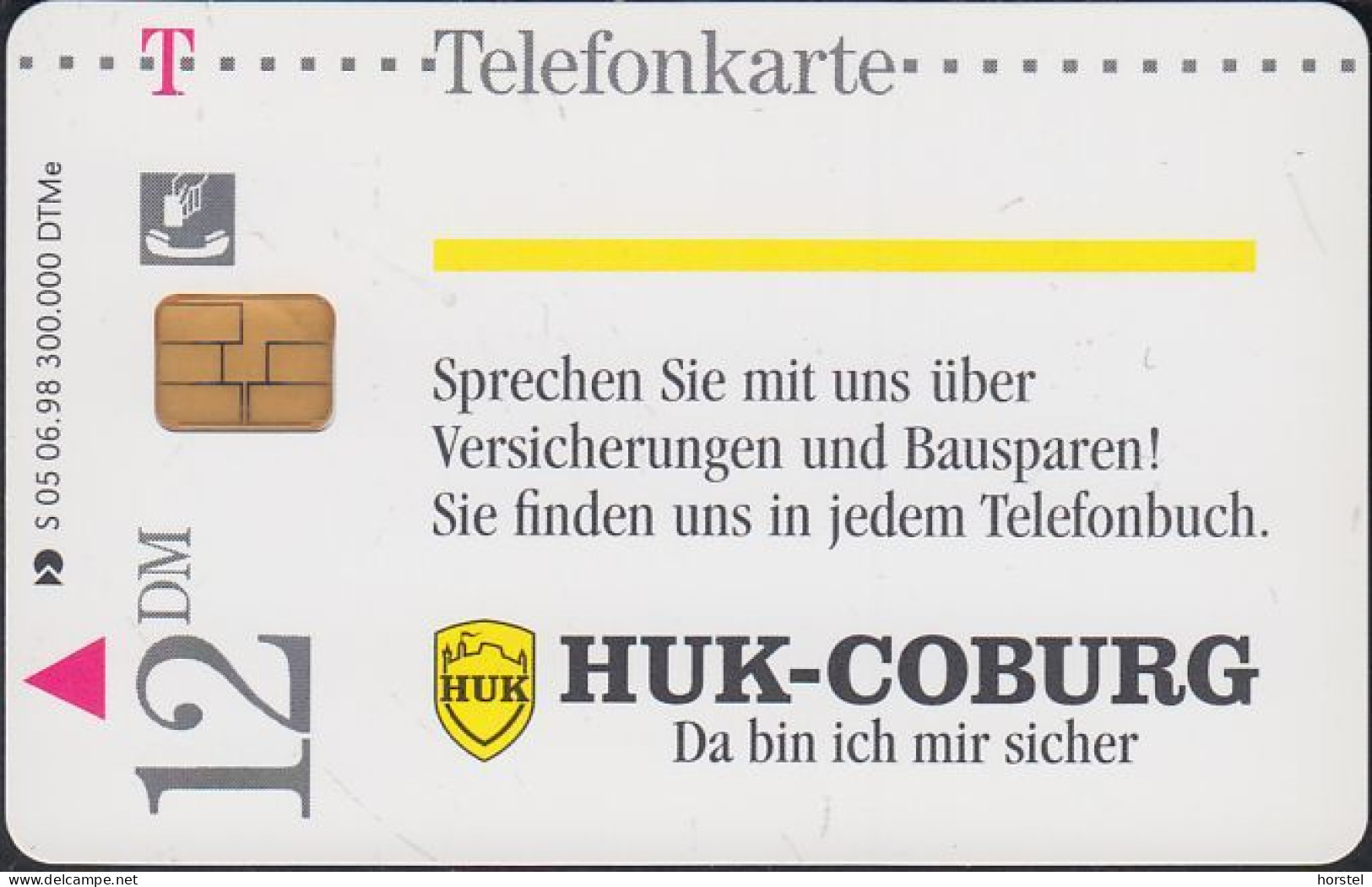 GERMANY S05/98 - HUK - Coburg Versicherung - Mann Mit Schild 1 - S-Series : Guichets Publicité De Tiers