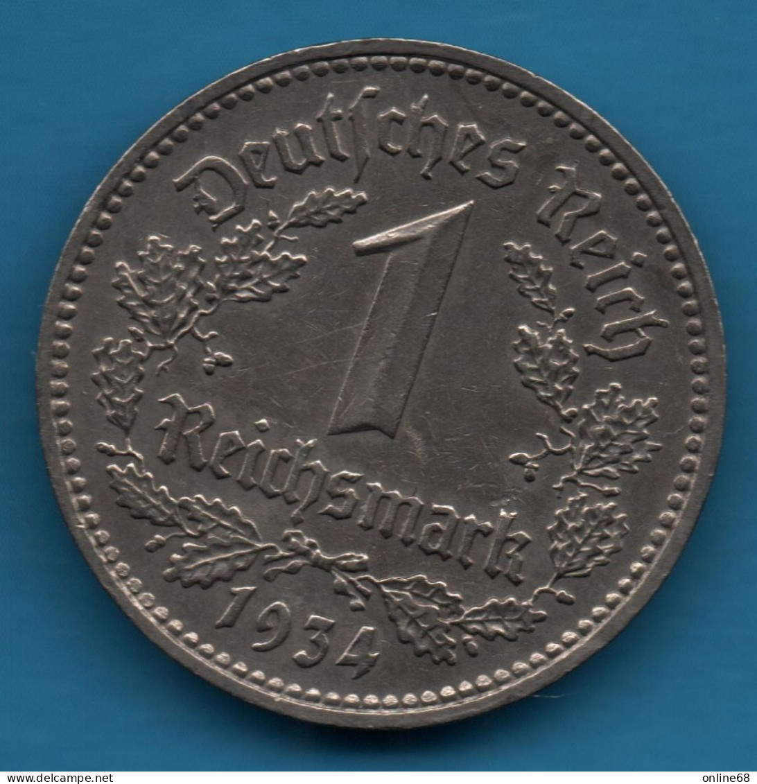 DEUTSCHES REICH 1 REICHSMARK 1934 D KM# 78 - 1 Reichsmark