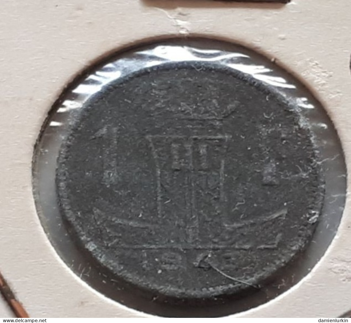 BELGIQUE BELGIE LEOPOLD III 1 FRANC ZINC 1943 VL/FR - 1 Franc