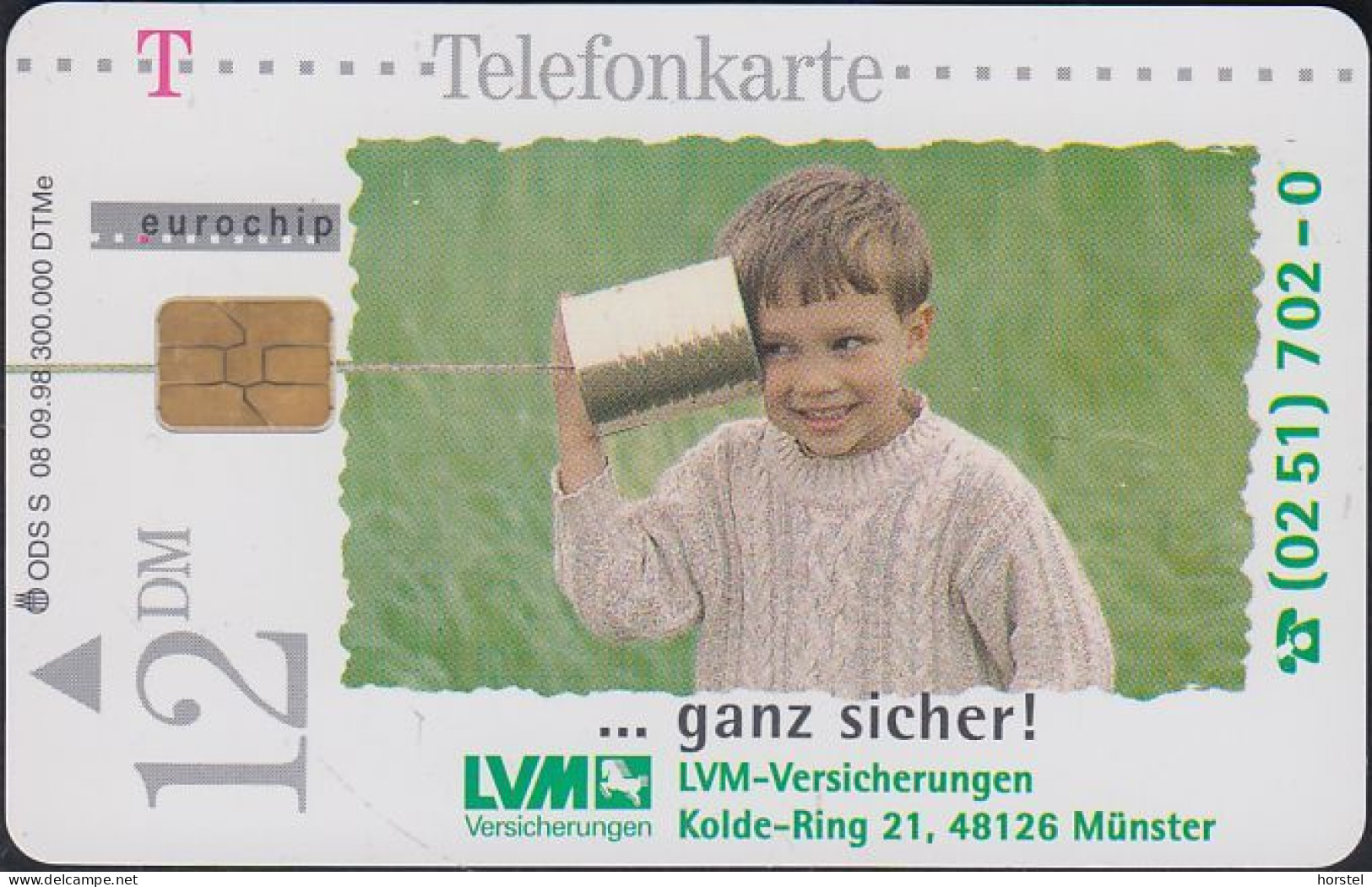 GERMANY S08/98 - LVM Versicherung - Mädchen Und Junge - Dosentelefon - S-Series : Tills With Third Part Ads