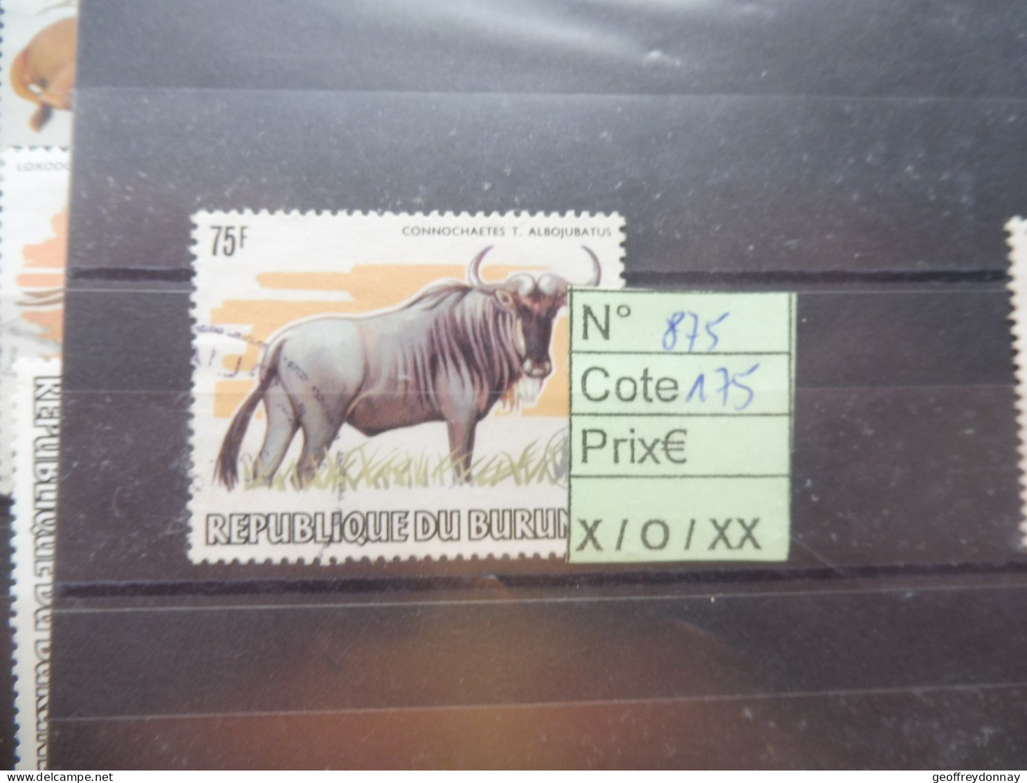 Burundi 875  Animaux Dieren Oblitéré Used Gestempelt 1982 Perfect Parfait Etat - Usati