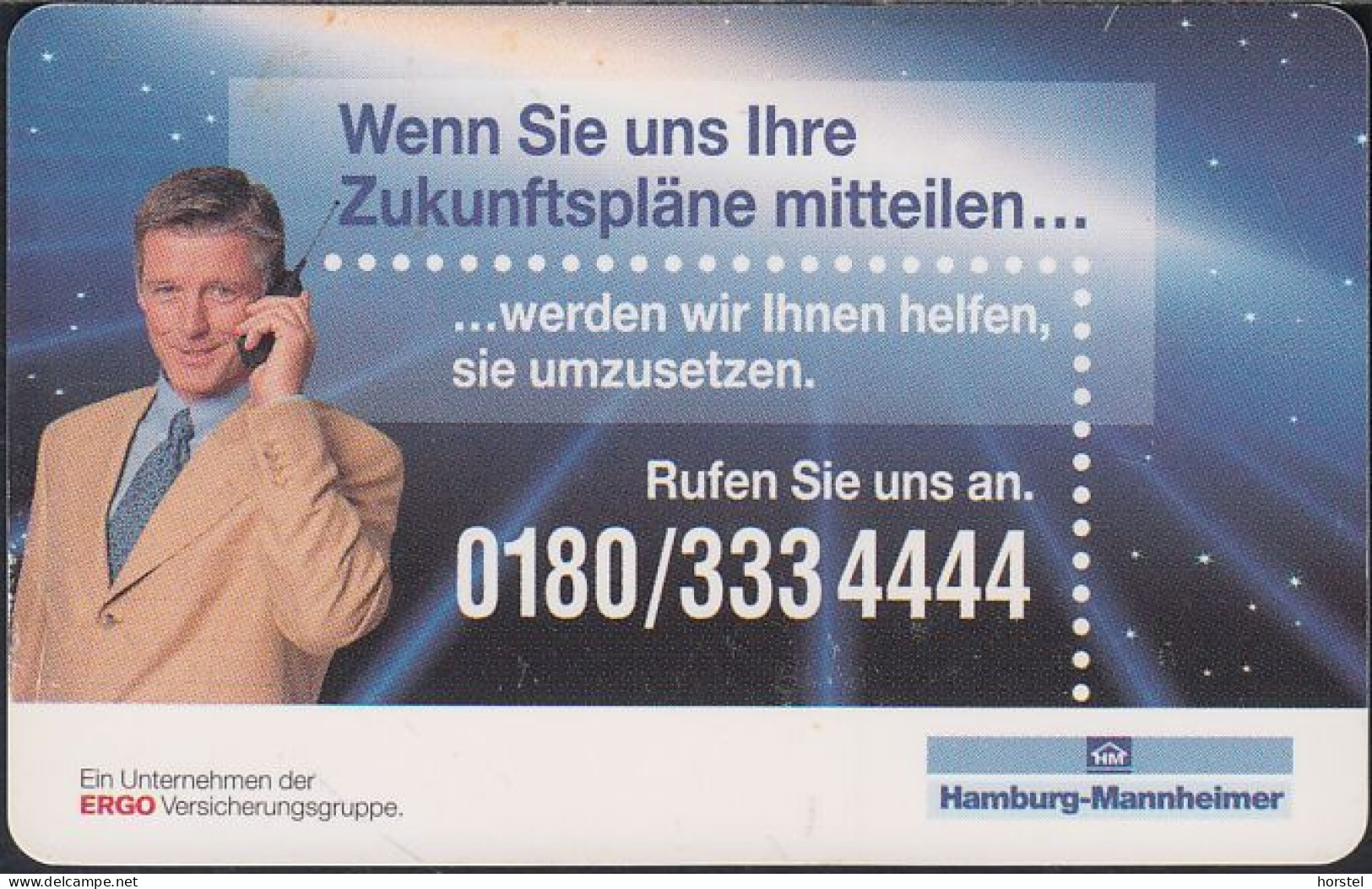 GERMANY S10/98 - 100 Jahre Hamburg Mannheimer Versicherung - ERGO - Mann Mit Handy 1 - S-Series : Tills With Third Part Ads