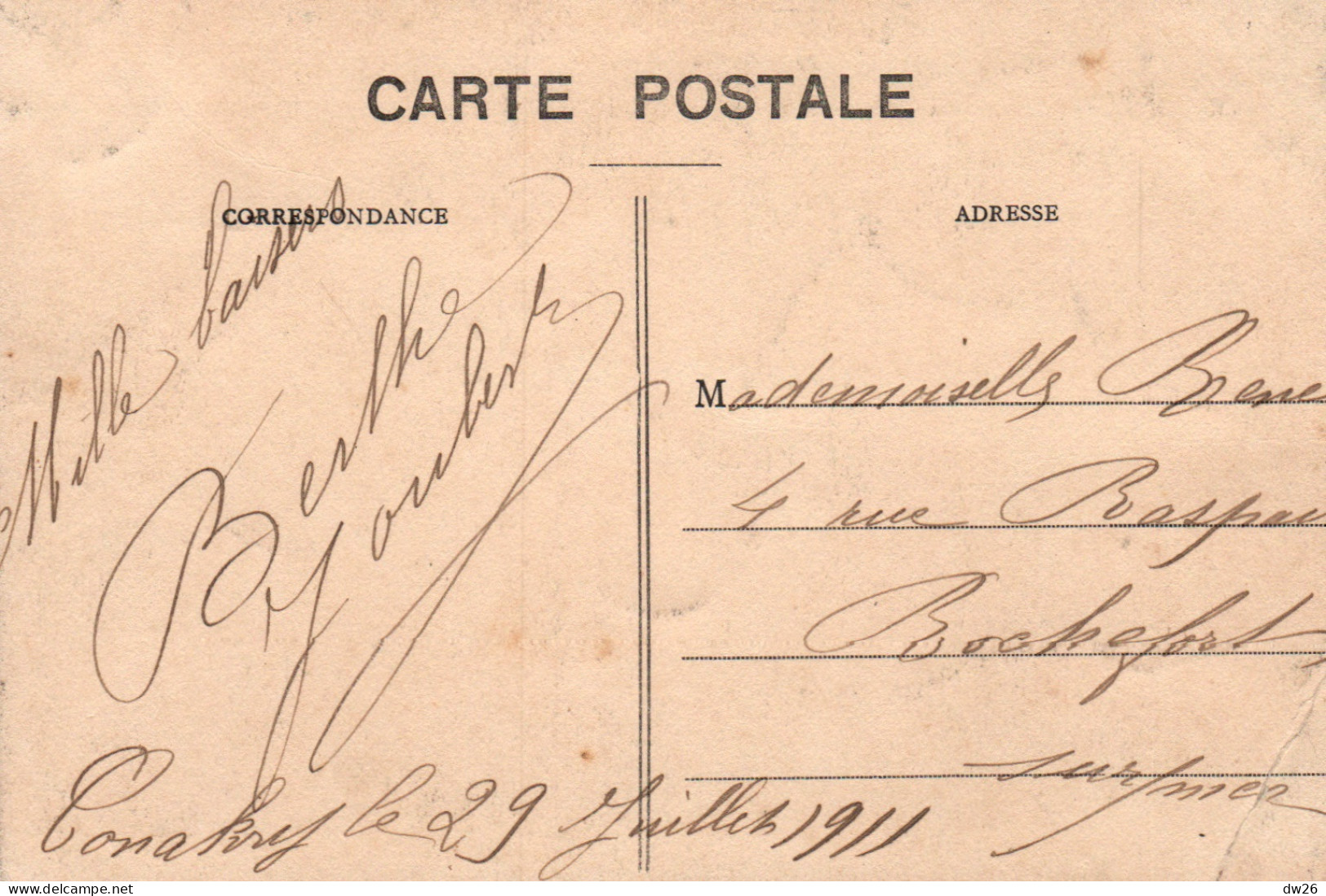 Afrique Occidentale - Guinée Française - Conakry, Le Château D'eau - Carte N° 29 De 1911 - French Guinea