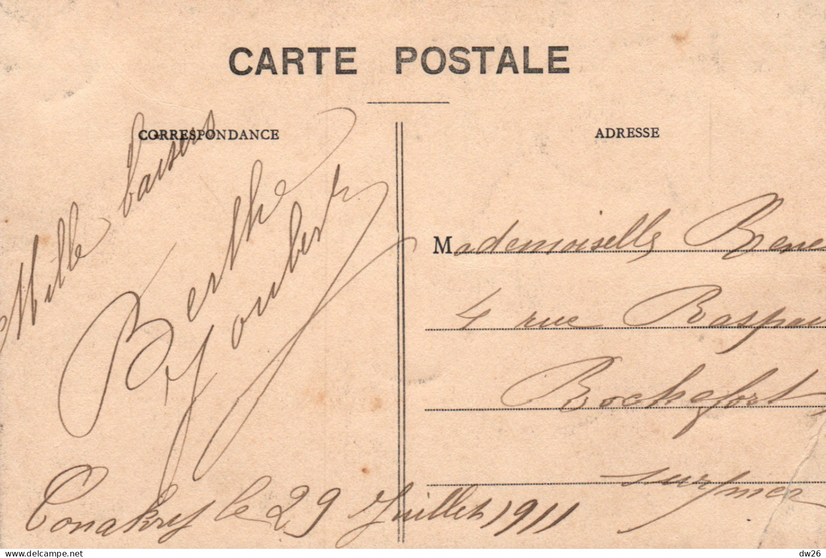 Afrique Occidentale - Guinée Française - Conakry, Le Château D'eau - Carte N° 29 De 1911 - Guinée Française