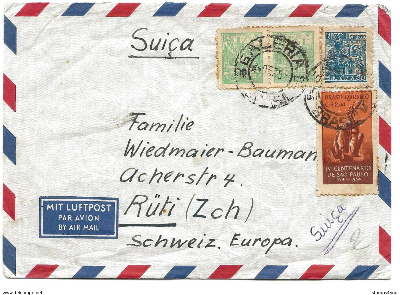 29 - 62 - Enveloppe Envoyée De Baleria En Suisse 1959 - Cartas & Documentos