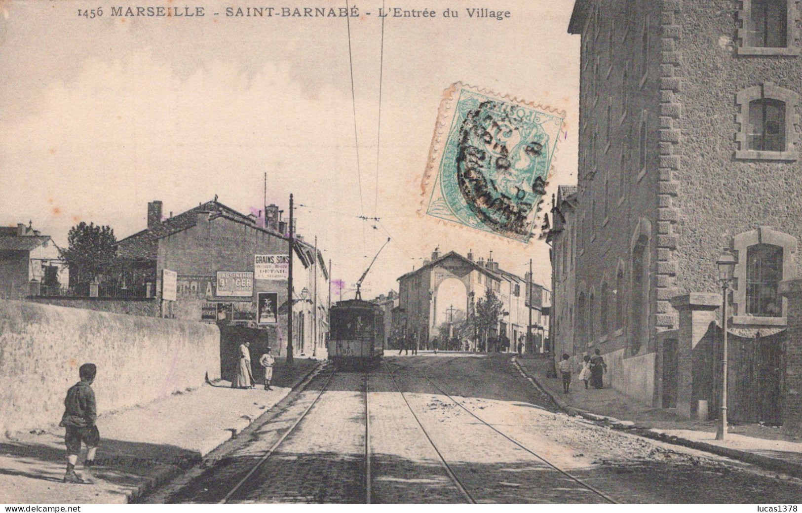13 / MARSEILLE / SAINT BARNABE / L ENTREE DU VILLAGE / GUENDE 1456 / RARE ET SUPERBE CARTE - Saint Barnabé, Saint Julien, Montolivet