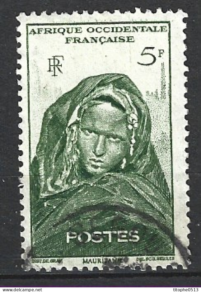 AOF. N°37 De 1948 Oblitéré. Jeune Femme De Mauritanie. - Gebraucht