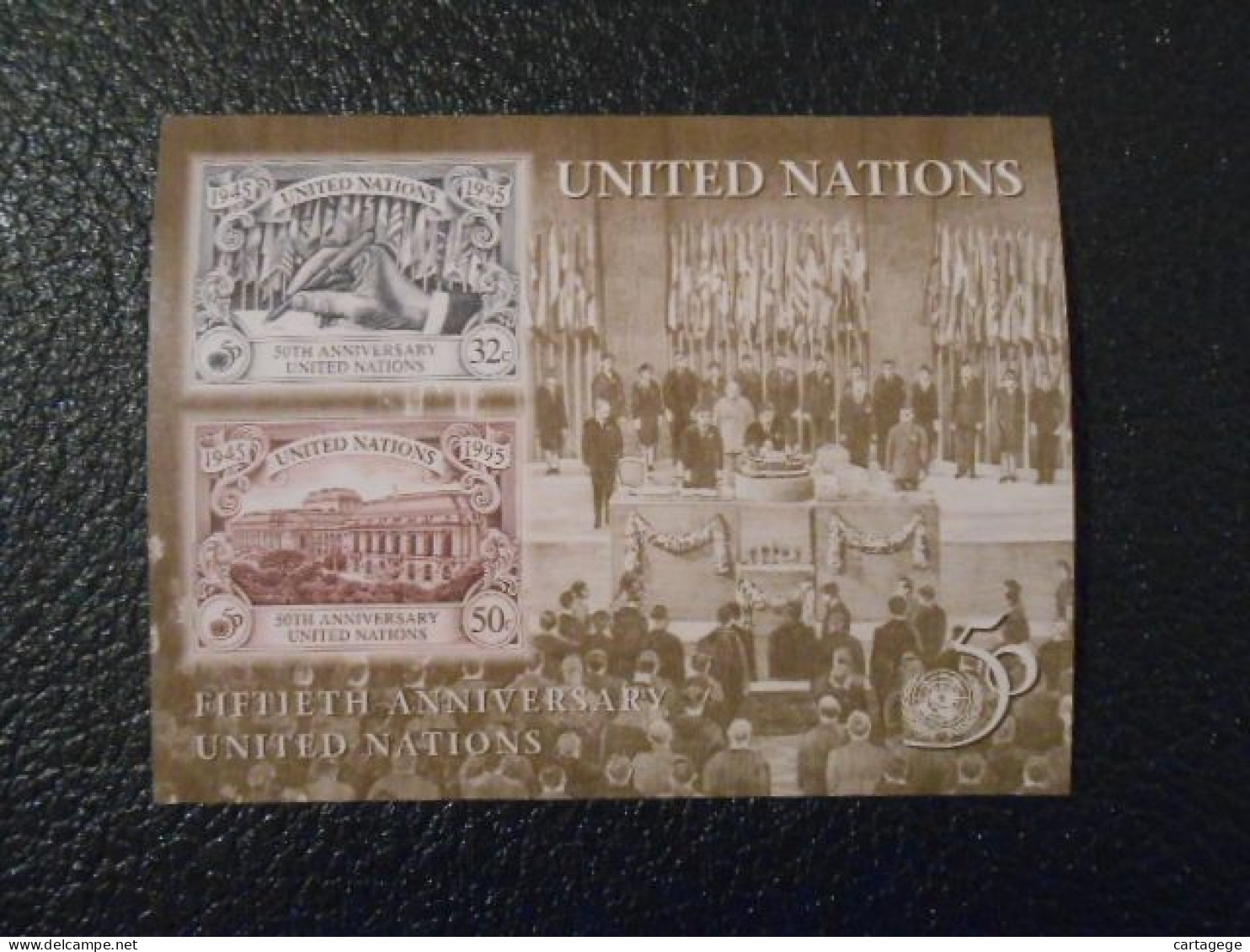 NATIONS-UNIES NEW-YORK YT BF12 - 50e ANNIVERSAIRE DES NATIONS-UNIES** - Neufs