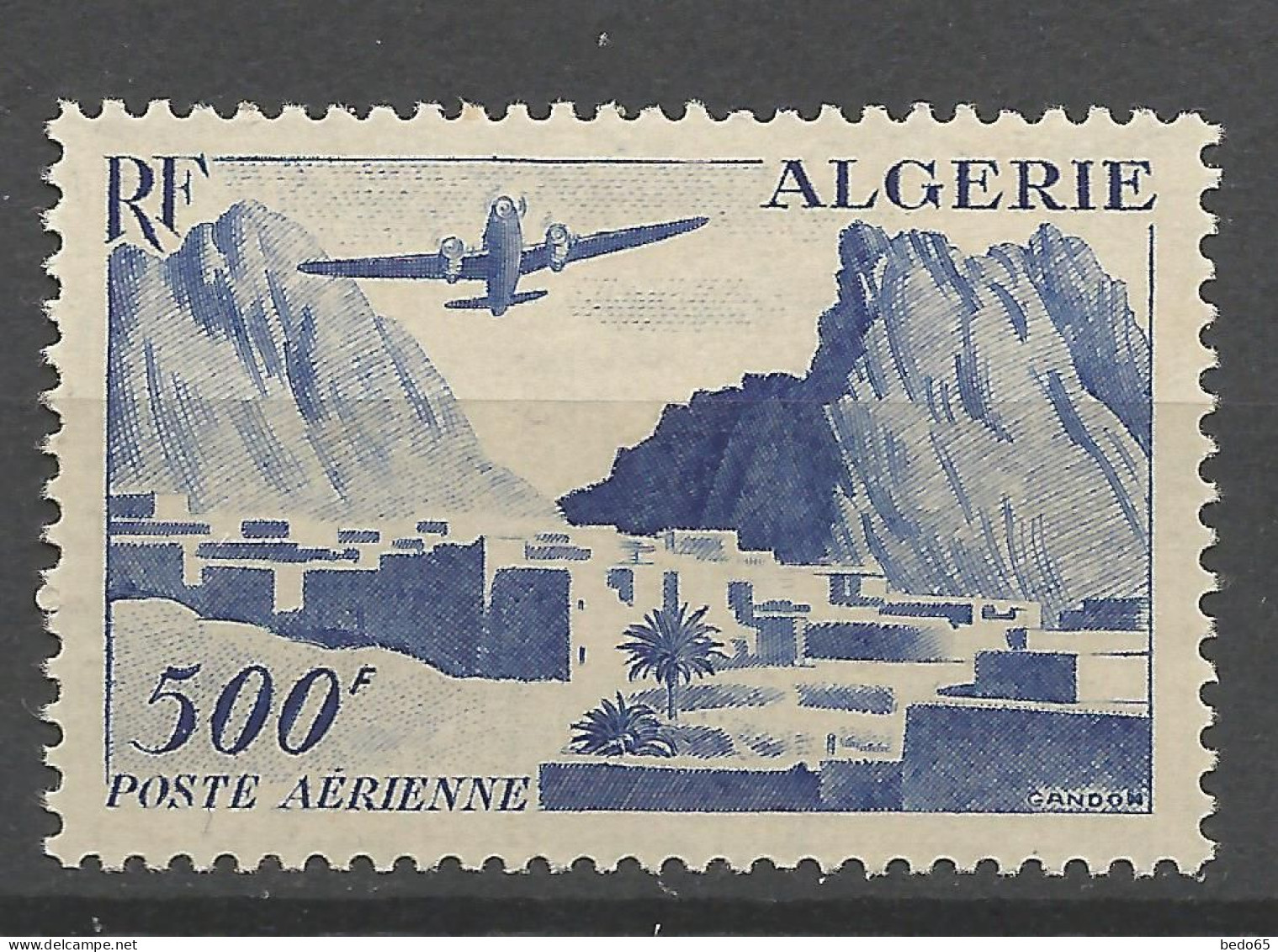 ALGERIE PA N° 12 NEUF* LEGERE TRACE DE CHARNIERE   / Hinge / MH - Luftpost