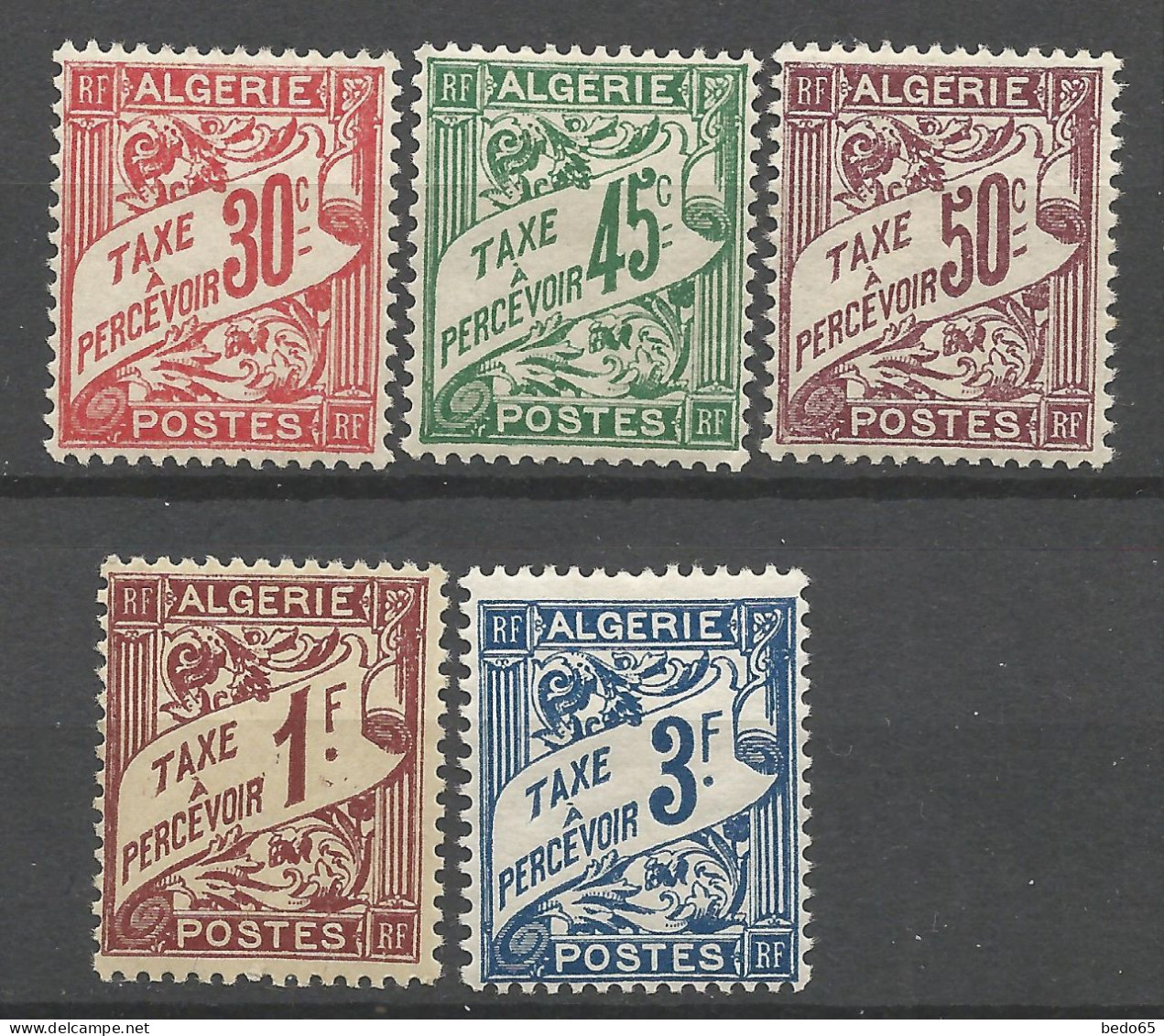 ALGERIE LOT TAXE NEUF* TRACE DE CHARNIERE   / Hinge / MH - Postage Due