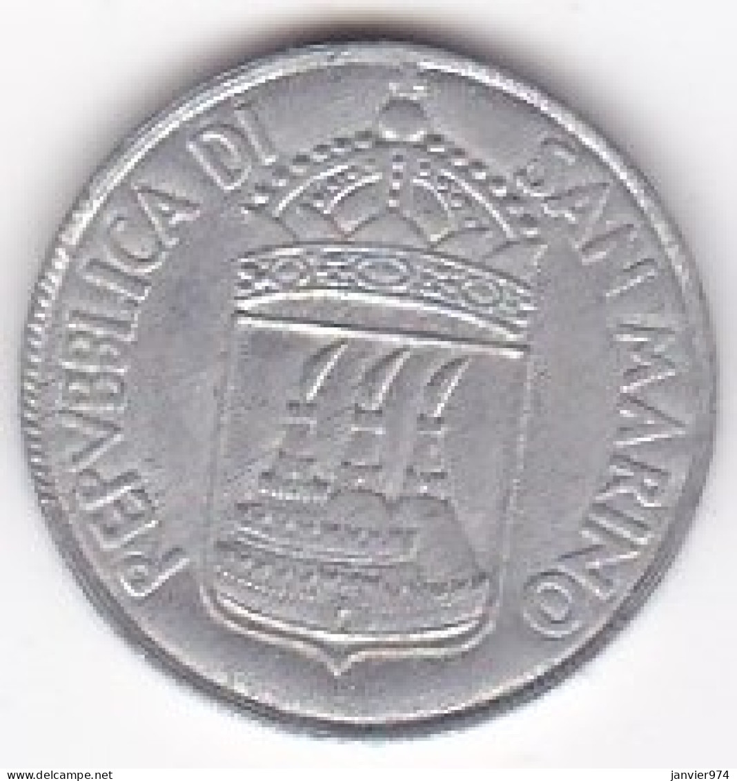 San Marino , 1 Lire 1973 , Serie Peace , En Aluminium , KM# 22 , Neuve UNC - Saint-Marin