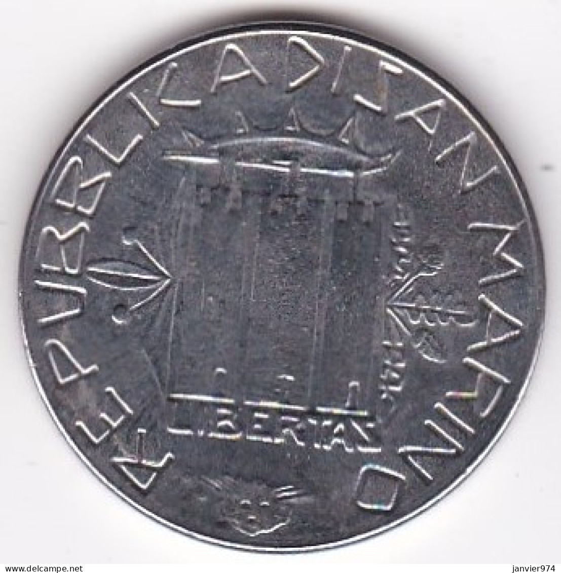 San Marino , 100 Lire 1985, Acier Inoxydable, KM# 179, Neuve UNC - Saint-Marin