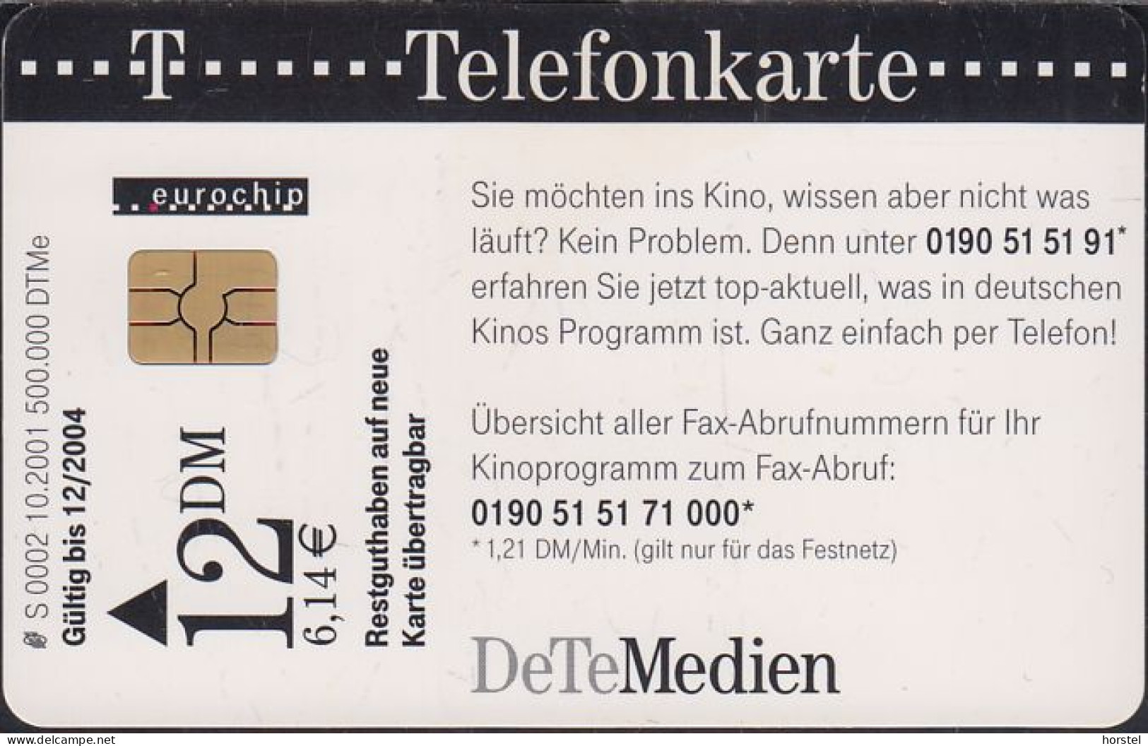 GERMANY S02/01 Kinoprogramm - S-Series : Tills With Third Part Ads