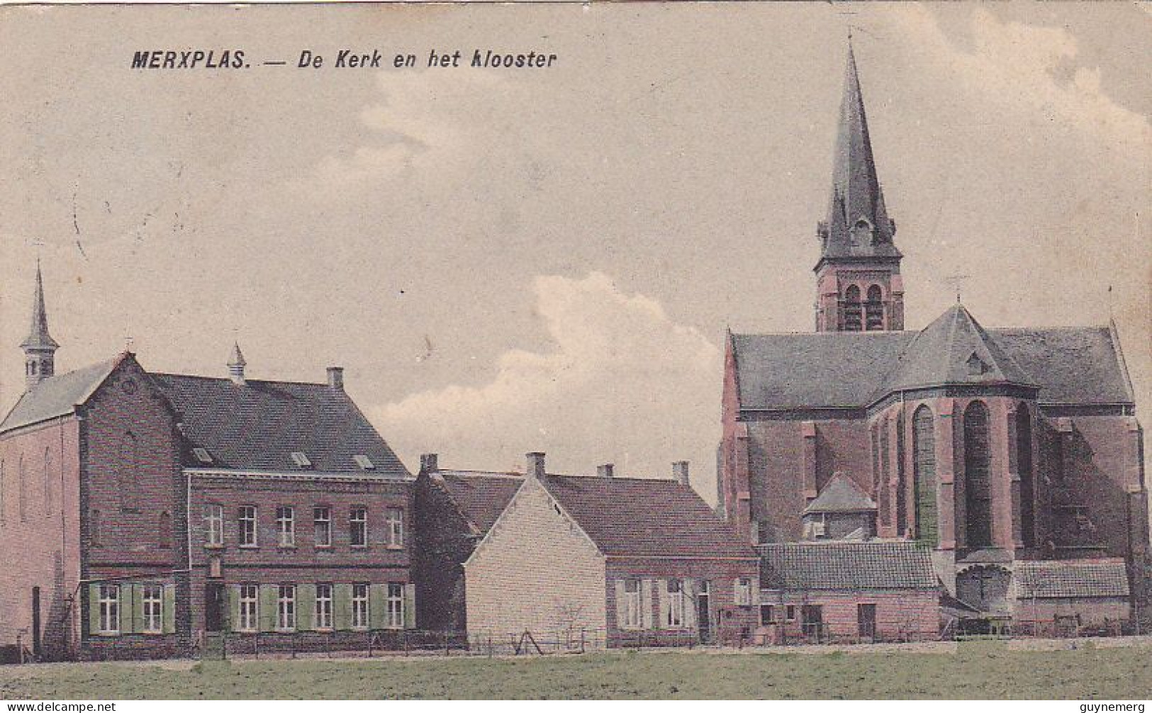 MERKSPLAS De Kerk En Het Klooster 1913 KLEUR - Merksplas