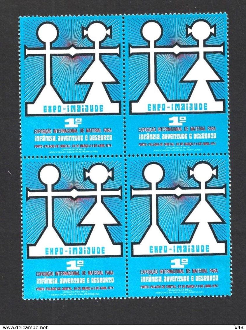 Vinhetas Imaijude 1974. Exposição Internacional De Material Infantil, Juvenil E Desportivo. Palácio Cristal, Porto. - Local Post Stamps