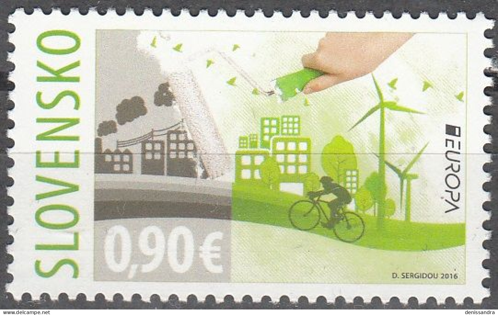 Slovensko 2016 Yvert 689 Neuf ** Cote (2017) 2.80 € Europa CEPT Pensez En Vert - Nuovi