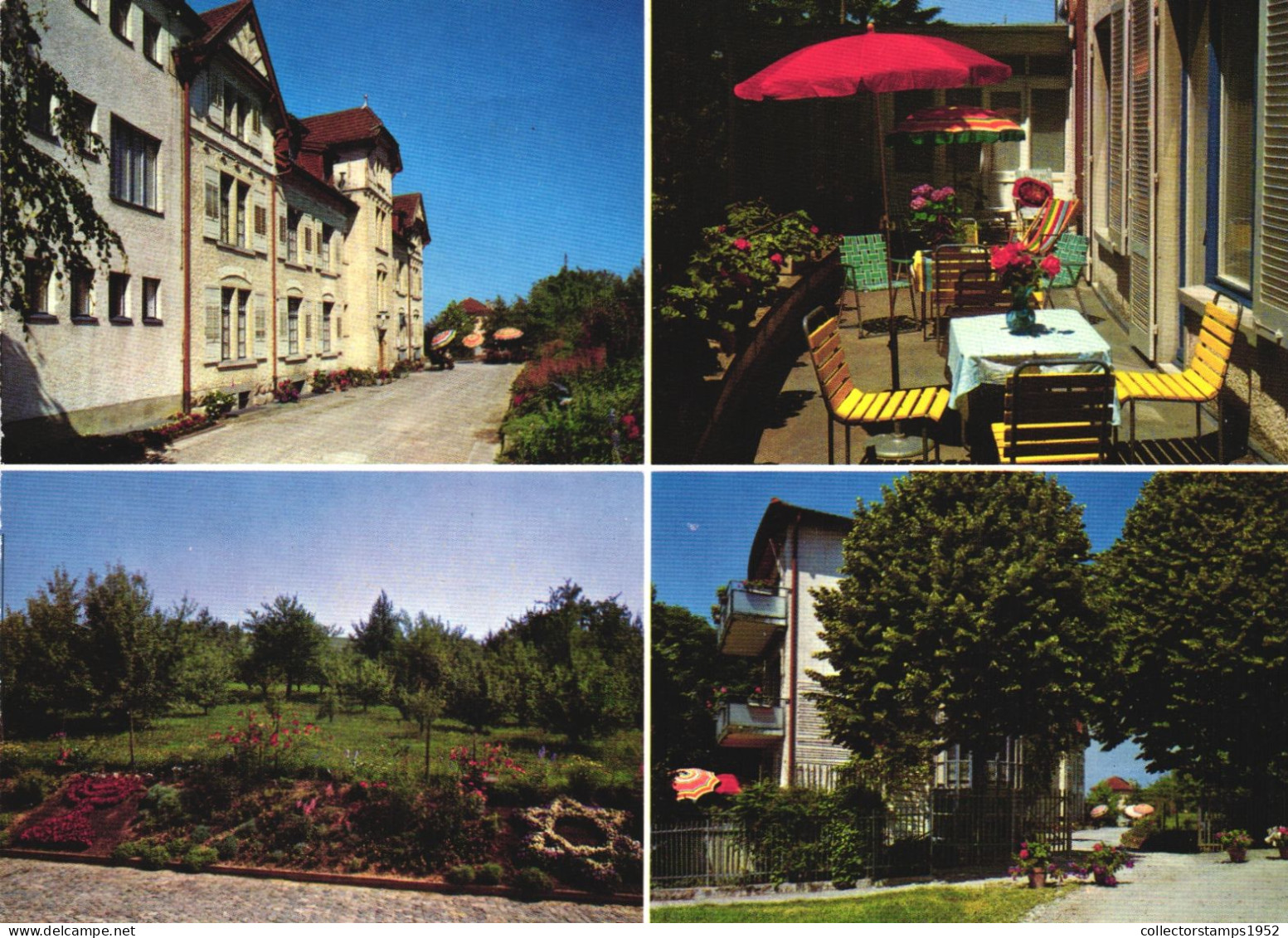 LENGAU, BRAUNAU, MULTIPLE VIEWS, ARCHITECTURE, GARDEN, UMBRELLA, TERRACE,  ISRAELITISCHES ALTERSASYL LENGNAU, AUSTRIA - Braunau