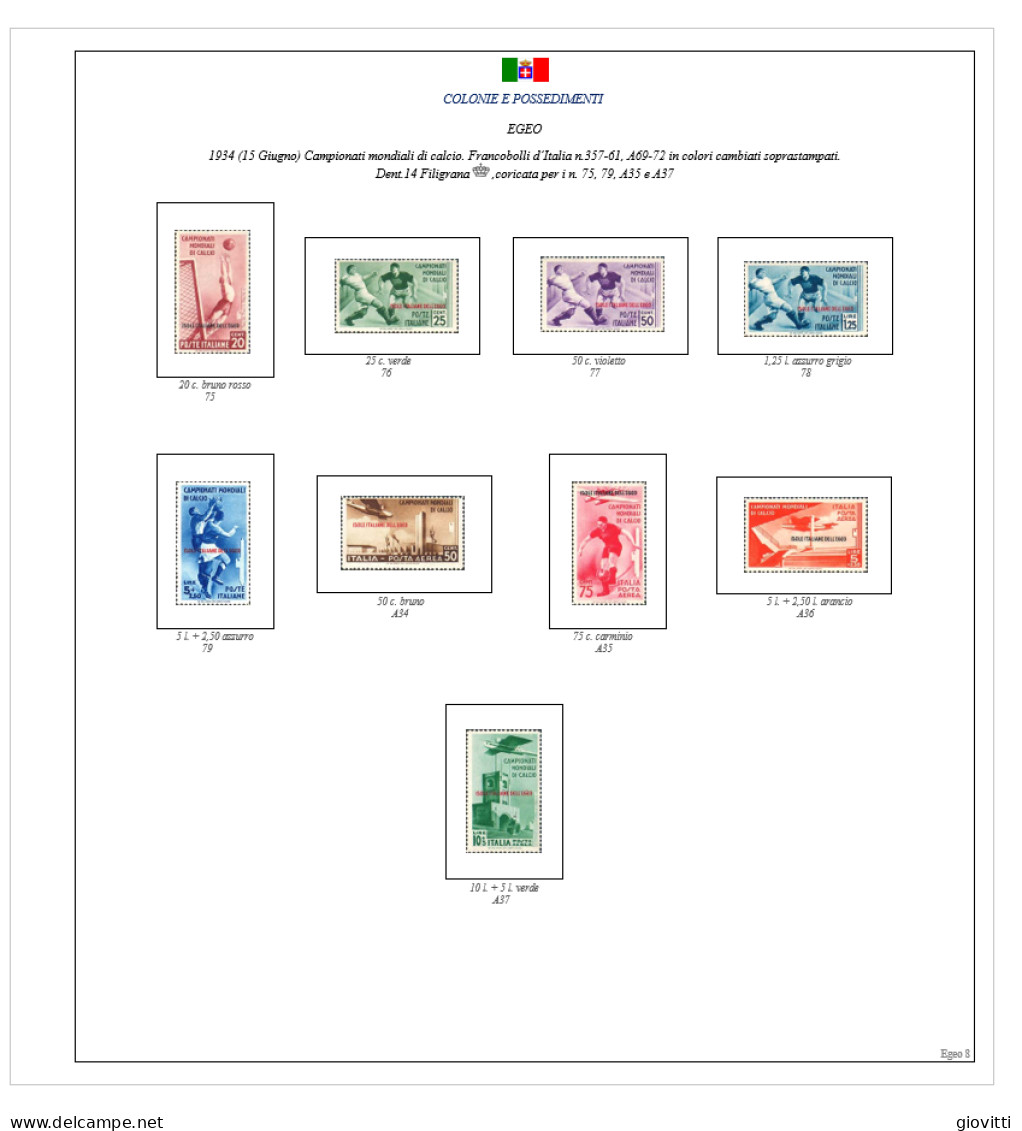 EGEO + ISOLE FOGLI AUTOCOSTRUITI PER ALBUM 22 ANELLI. - Cajas Para Sellos