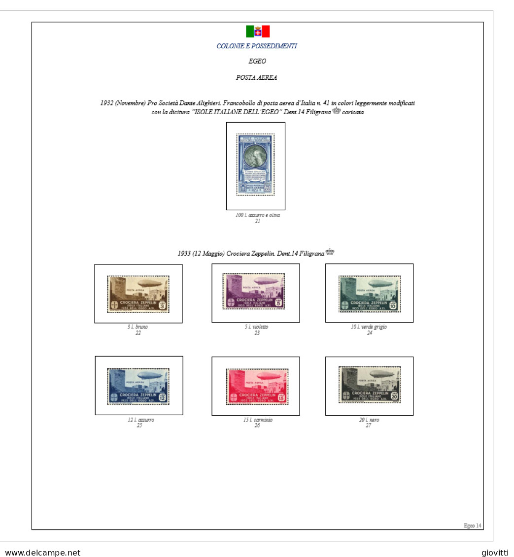 EGEO + ISOLE FOGLI AUTOCOSTRUITI PER ALBUM 22 ANELLI. - Postzegeldozen