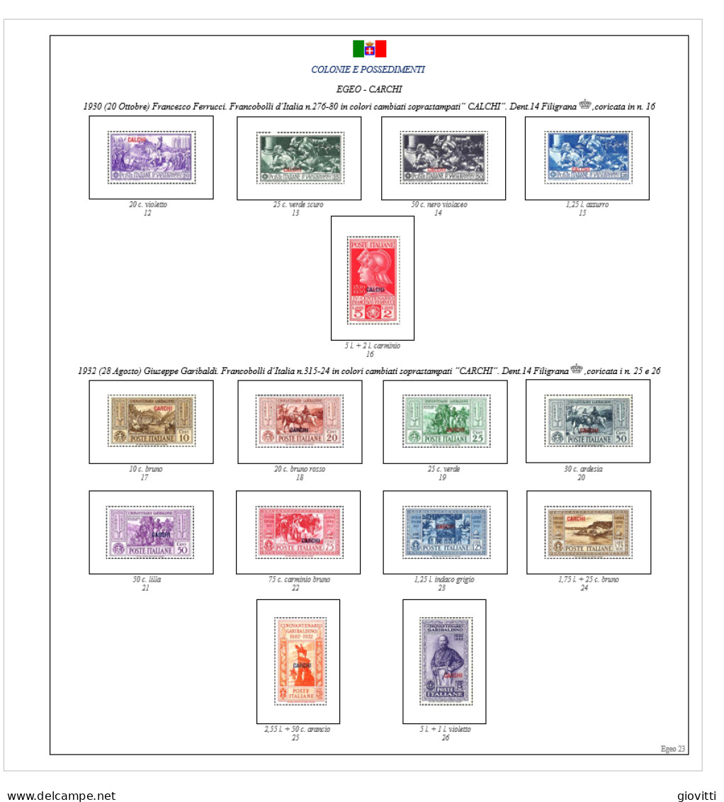 EGEO + ISOLE FOGLI AUTOCOSTRUITI PER ALBUM 22 ANELLI.