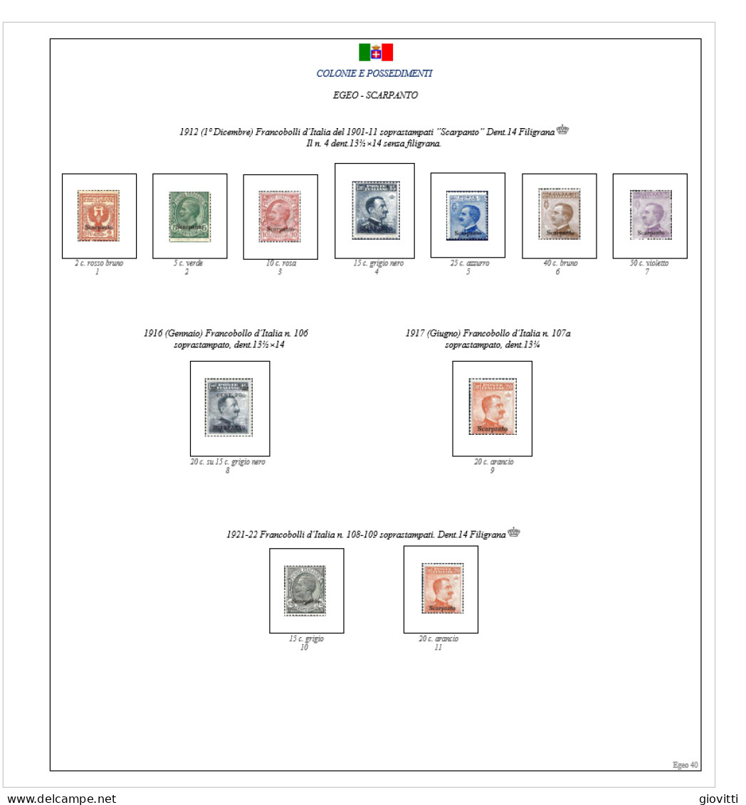 EGEO + ISOLE FOGLI AUTOCOSTRUITI PER ALBUM 22 ANELLI.