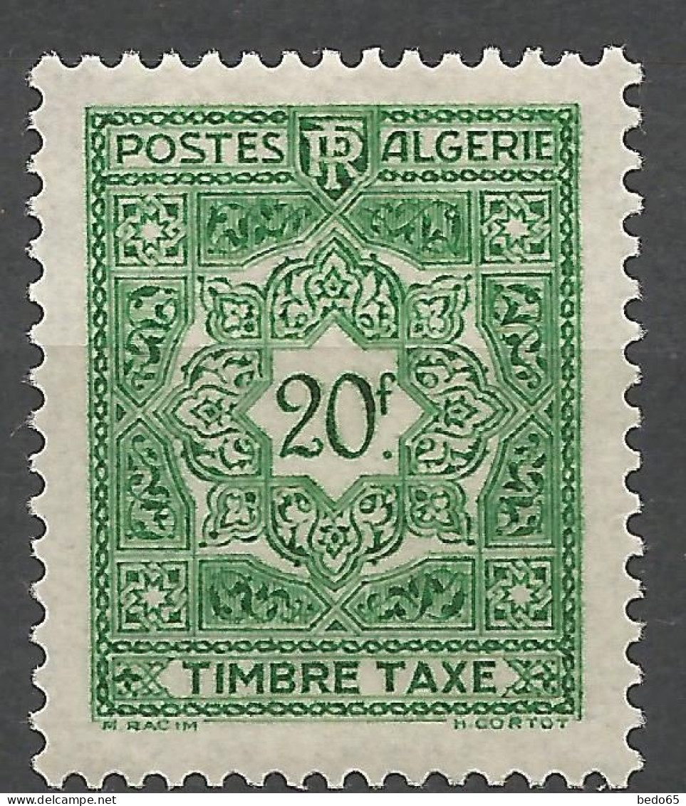 ALGERIE TAXE N° 45 NEUF**  SANS CHARNIERE  / Hingeless / MNH - Strafport