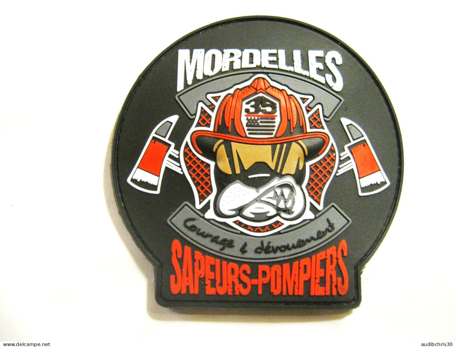 COLLECTION POMPIERS DU 35 MORDELLES SCRATCH AU DOS - Pompieri