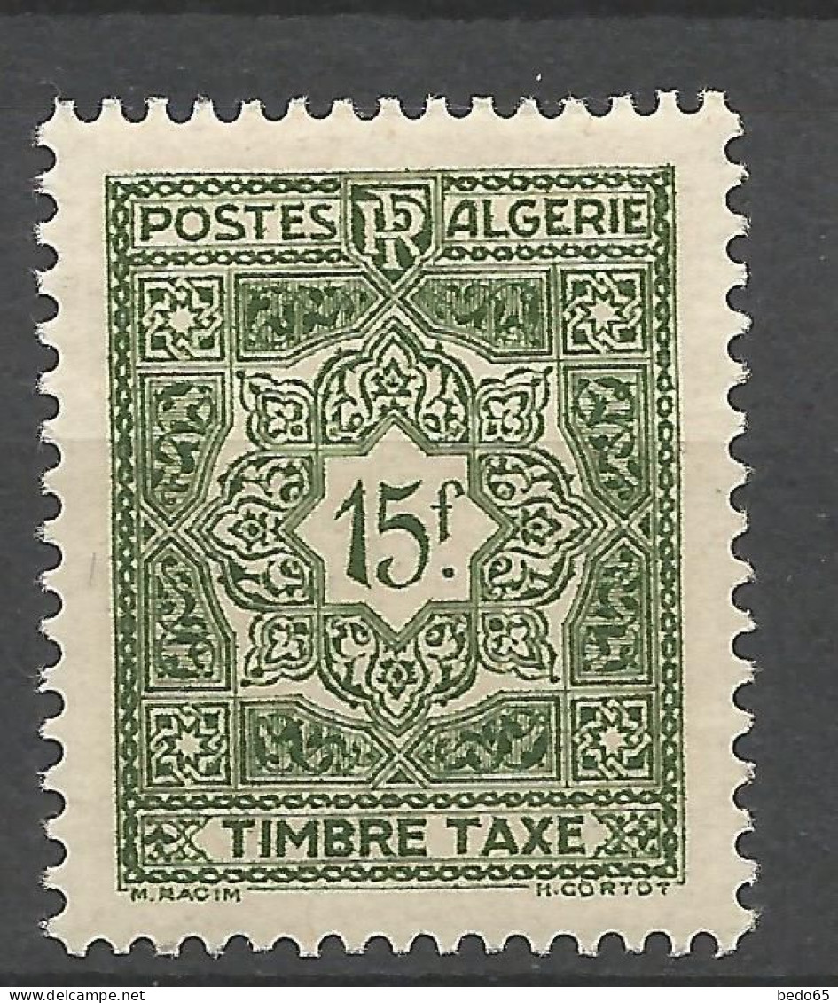 ALGERIE TAXE N° 44 NEUF* TRACE DE CHARNIERE   / Hinge / MH - Timbres-taxe