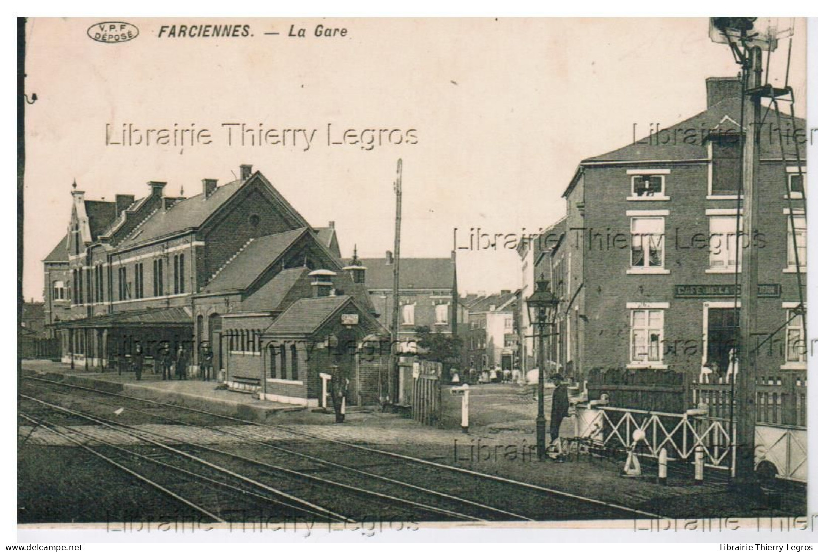 CPA  Farciennes  La Gare   Chemin De Fer Rail Station - Farciennes