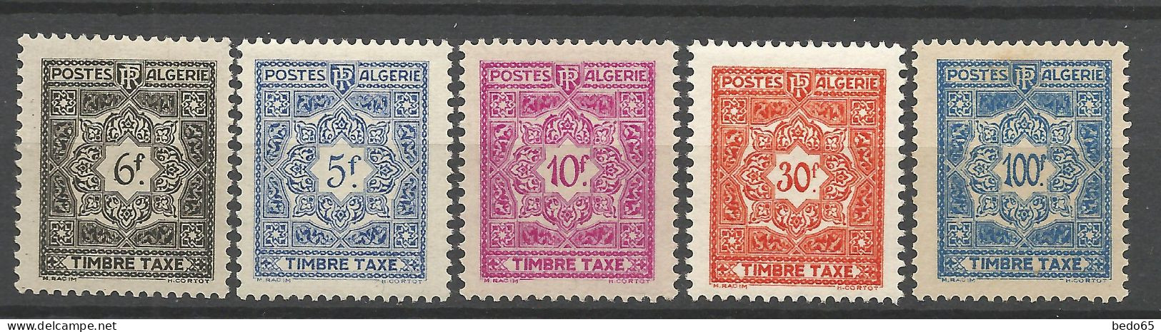 ALGERIE LOT TAXE  NEUF* AVEC OU TRACE DE CHARNIERE   / Hinge / MH - Segnatasse