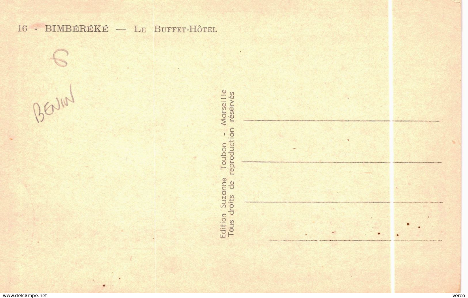 Carte POSTALE Ancienne De  BIMBEREKE - Buffet Hôtel - Benin