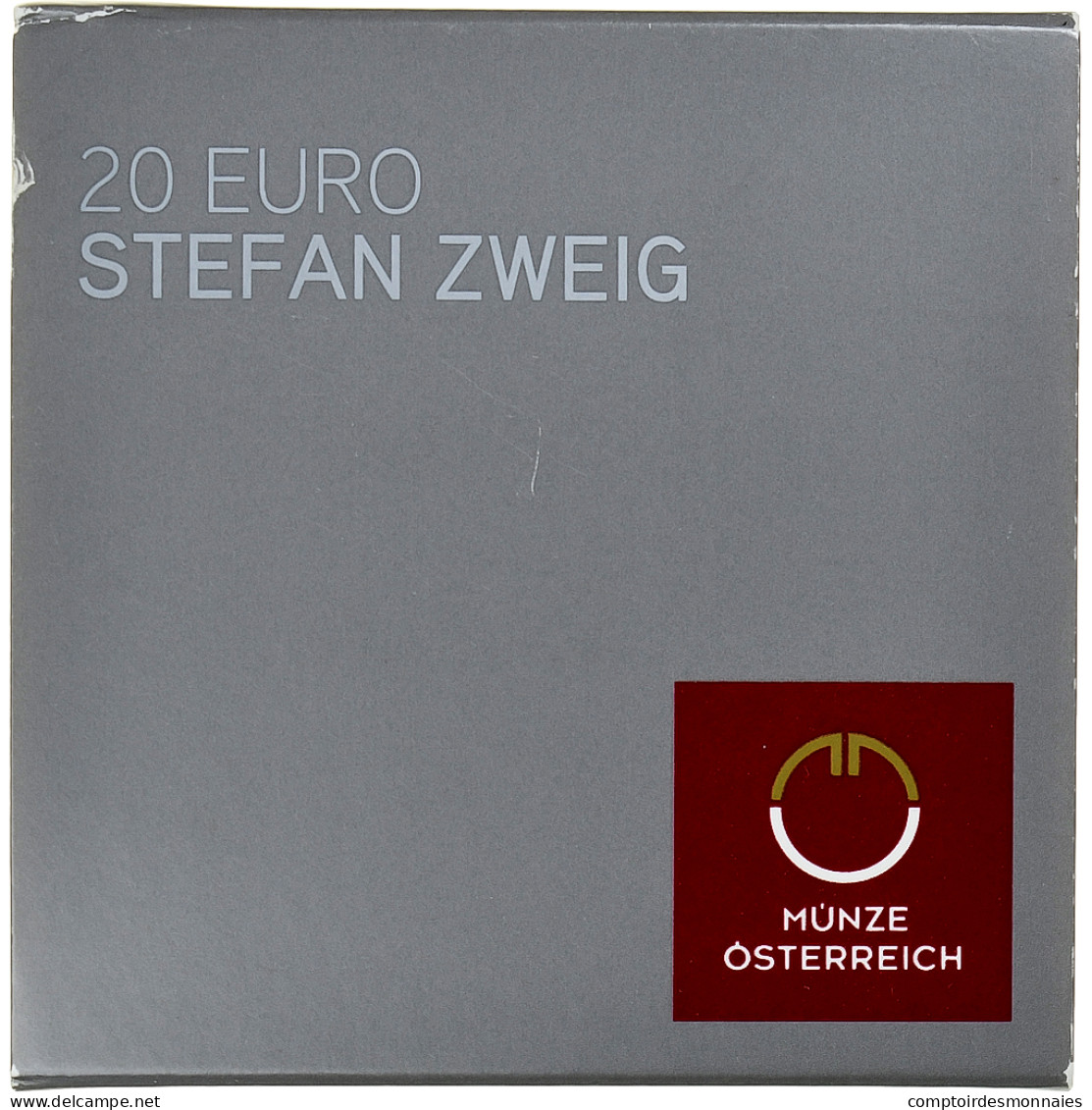 Autriche, 20 Euro, Stefan Zweig, 2013, Vienna, Proof, FDC, Argent, KM:3219 - Autriche