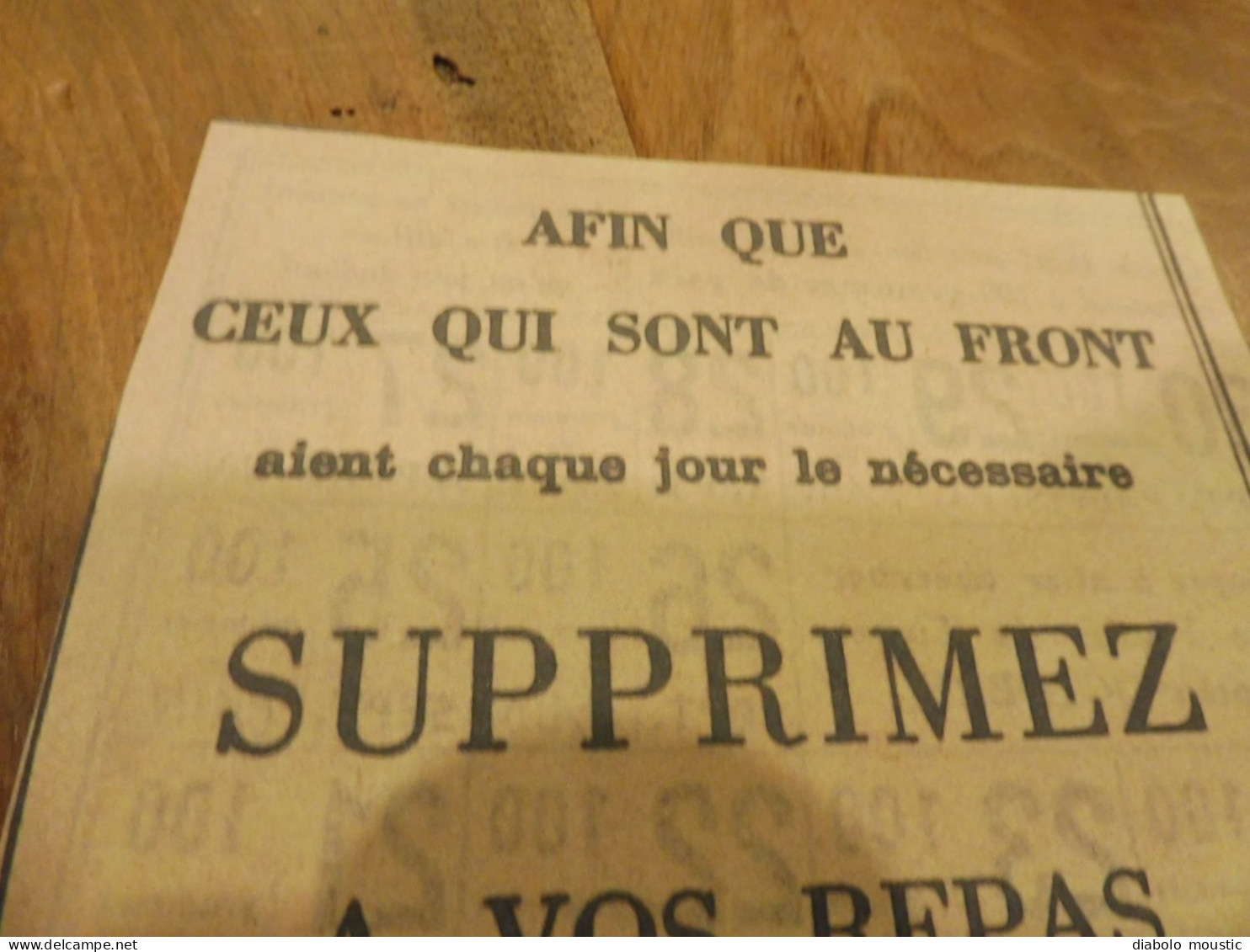 Feuille De Tickets De Pain ( Guerre 1914 - 1918) Gardez Le Superflu Pour Nos Soldats Du Front, (format 17 X 11cm) - Documenti