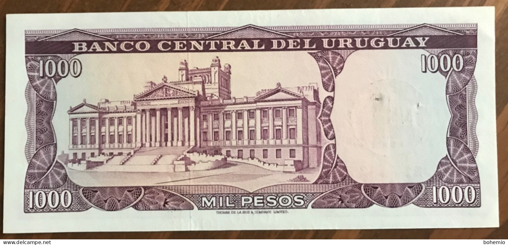 Uruguay 1.000 Pesos Resello N$ 1 - Uruguay