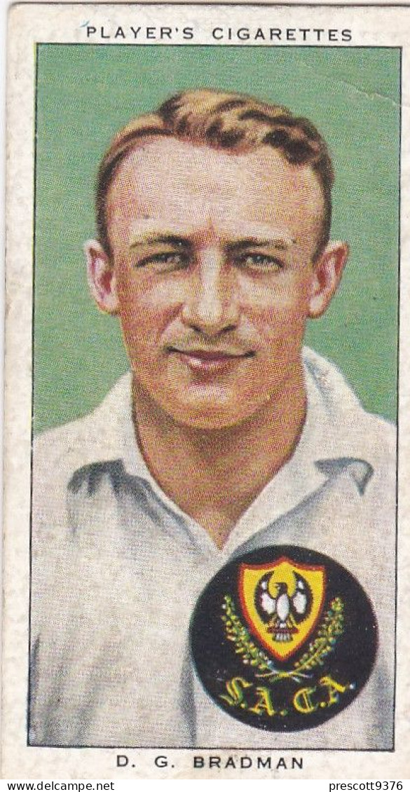 38 Don Bradman, New South Wales & Australia   - Cricketers 1938 -  Players Cigarettes - Original - Sport Cricket - Player's