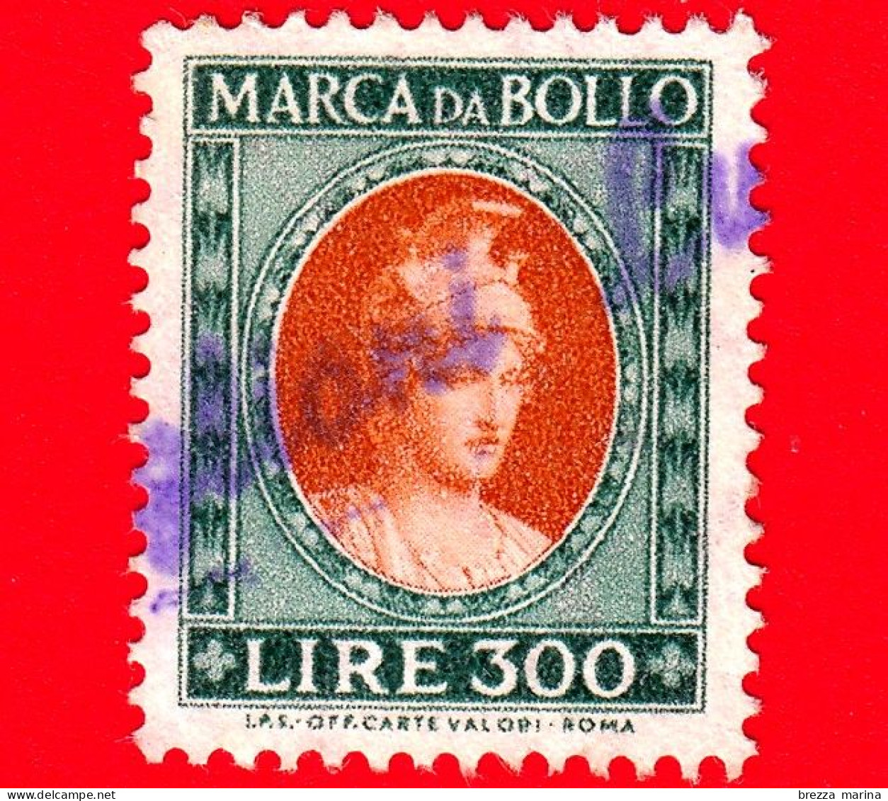 ITALIA - Usato - Marca Da Bollo - Fiscali - Lire 300 - Fiscales