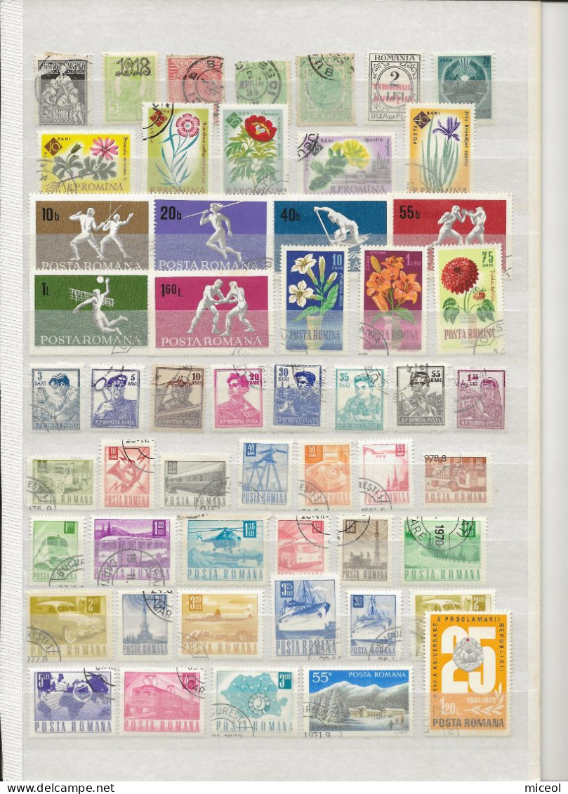 ROUMANIE - LOT DE PLUS DEC 100  TIMBRES - TOUS DIFFERENTS - Collections