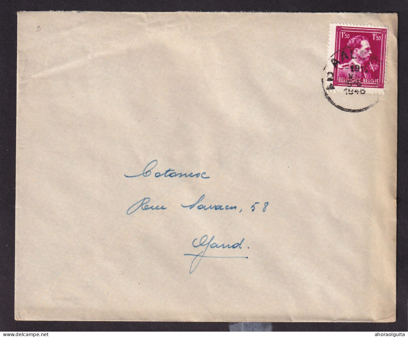 DDEE 753 -- Enveloppe TP Moins 10 % Surcharge Typo AALST 2 En 1946 - Verso J.Vinck-Corthals - 1946 -10%