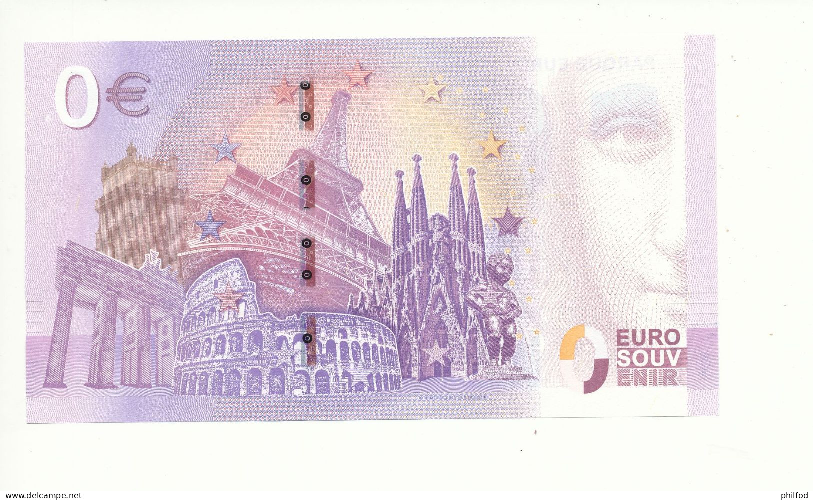 Billet Touristique 0 Euro - PARQUE EUROPA - VEBS - 2019-1 N° 2637 - Altri & Non Classificati