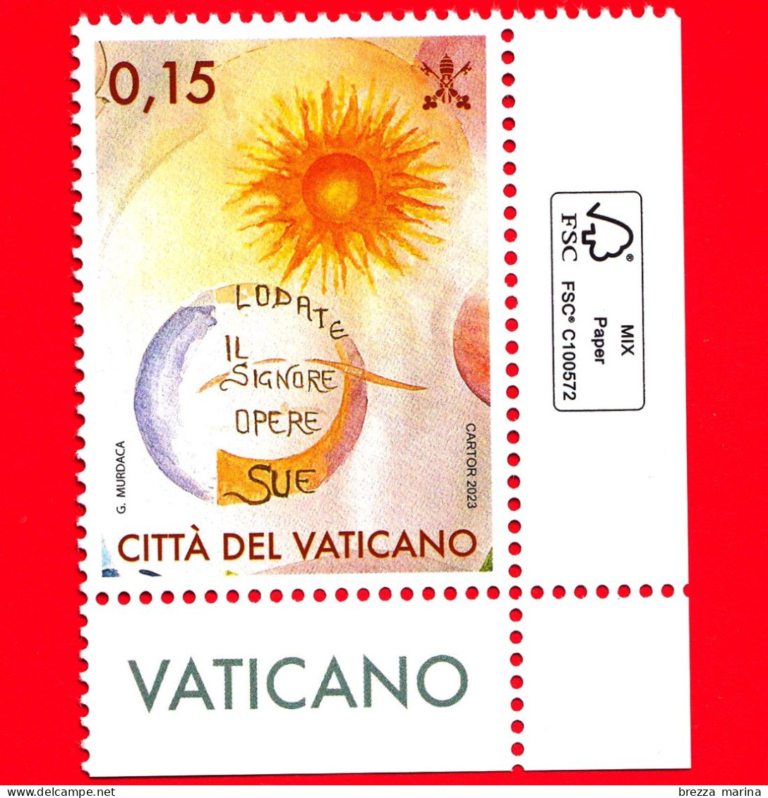 Nuovo - MNH - VATICANO - 2023 - Decennio Per Il Ripristino Dell'ecosistema – Anno II - Sole Stilizzato – 0.15 - Neufs